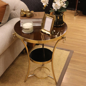 Rose Gold Brass Corner Table