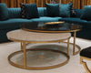 Interlocking Brass Round Tables
