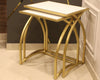 Juxtaposes Curved Design Nesting Table